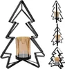 Porte-bougies en métal "Sapin" 31,5 cm - Décoration de Noël Voir les images du produit 1