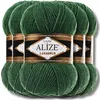 Alize 5x 100g Lanagold Wolle, Uni, Häkeln, Stricken (Pine | Produktbild-Vorschau 1