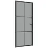 vidaXL Innentür 93x201,5 cm Schwarz ESG-Glas und Aluminium Produktbild-Vorschau 9