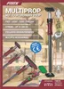 A promotional image for a multiprop support pole, showcasing its features and accessories. Produktbild-Vorschau