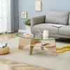 MODFU Couchtisch Oval Sicherheitsglas mit Ablagefach Produktbild-Vorschau 3