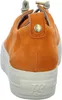 Rear view of an orange platform sneaker. Produktbild-Vorschau