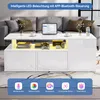 OYAJIA Couchtisch Wohnzimmertisch Hochglanz Design mit LED Produktbild-Vorschau 10