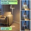 Moderne höhenverstellbare LED-Stehlampe, dimmbar, weiss, Produktbild-Vorschau 4