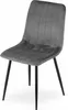 Chaise Valora LAVA en velours gris foncé, lot de 3 | Trio Voir les images du produit 6