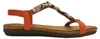 2 Go Fashion Ubah Damenschuhe Sandalette Orange Freizeit Produktbild-Vorschau 2