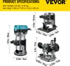 VEVOR Défonceuse à bois à une main 710 W, Défonceuse à bois Voir les images du produit 7