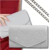 Sac à bandoulière élégant et brillant, argent, synthétique, Voir les images du produit 3