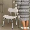 Taboret łazienkowy AREBOS z oparciem | z regulacją Podgląd zdjęcia produktu 3