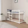 vidaXL Poschodová posteľ biela 75x190 cm Borovicový masív Náhľad obrázku produktu 3