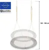 A hanging nest swing shown from a slightly elevated angle against a white background, with a size indicator on the right. Produktbild-Vorschau