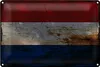 Blechschild Flagge Niederlande 18x12cm Netherlands Rost Produktbild-Vorschau 1