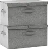 vidaXL Úložné boxy 2 ks Látkové 50x30x25 cm šedé Náhled obrázku produktu 1
