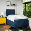 Boxspringbett mit Matratze Blau 120x200 cm Stoff Produktbild-Vorschau 3