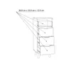 Commode avec 4 tiroirs - panneau de particules - chêne et Voir les images du produit 3