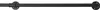 A black metal handrail mounted on a white background. Podgląd zdjęcia produktu