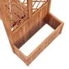 A wooden planter box with a trellis attached to the back. Anteprima dell’immagine prodotto