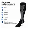 3 Paare Kompressionsstrümpfe Einfarbig Schwarz L-XL, Produktbild-Vorschau 7