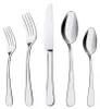 A set of five polished stainless steel cutlery items arranged vertically against a white background. Produktbild-Vorschau