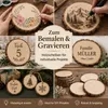 Holzscheiben 10 Stück, Baumscheiben 14-15cm, Naturholz Produktbild-Vorschau 20
