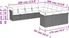 Design 11-tlg. Garten-Sofagarnitur mit Kissen Schwarz Poly Produktbild-Vorschau 3