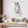 MuchoWow® Wandteppich Wandbehang Pferd - Aquarell - Tiere - Produktbild-Vorschau 2