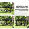 Pavillon 3x3 m faltbar mit Moskitonetz, Falt-Pavillon Produktbild-Vorschau 6