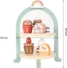 Holz Etagere mit Gebäck  Spiel-Kaffee & Tee Set Kinderküche Produktbild-Vorschau 3