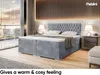 MEBLINI Boxspringbett mit Bettkasten - Gepolstert Produktbild-Vorschau 4