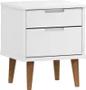 vidaXL Nočný stolík MOLDE White 40x35x48 cm Masívne Náhľad obrázku produktu 2