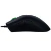 A side view of a black gaming mouse with green accents. Produktbild-Vorschau