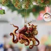 Weihnachts-Oktopus-Ornament, Küsten-Weihnachtsbaumschmuck, Produktbild-Vorschau 2