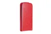 A red flip cover case for a smartphone is shown against a white background. Náhľad obrázku produktu