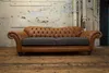 Klassische Chesterfield Leder Sofa 3 Sitzer Sitz Couchen Produktbild-Vorschau 9