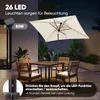 Sekey Sonnenschirm 210x140 cm mit LED-Solar-Beleuchtung, Produktbild-Vorschau 4