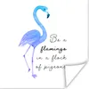 MuchoWow® Poster Flamingo - Aquarell - Buchstaben - Blau Produktbild-Vorschau 1
