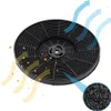 A charcoal filter with illustrative arrows showing airflow and particles being filtered. Anteprima dell’immagine prodotto