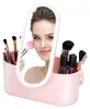 Edco Beautycase Make-up Organizer mit LED-Spiegel rosa Produktbild-Vorschau 2