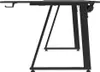 A side view of a black L-shaped gaming desk. Anteprima dell’immagine prodotto