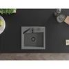 Mexen Milo 1-Becken-Granit-Spüle 435 x 410 mm, Grau, Siphon Produktbild-Vorschau 4
