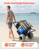 Chariot de plage VEVOR avec pneus ballon (12 pouces), Voir les images du produit 2