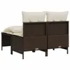 Design 4-tlg. Garten-Sofagarnitur mit Kissen Braun Poly Produktbild-Vorschau 5