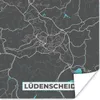 MuchoWow® Poster Karte - Lüdenscheid - Blau - Stadtplan - Produktbild-Vorschau 1