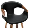 Chaise de bar pivotante DARLENIS - noir / noyer Voir les images du produit 6