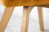 Drehbarer Design Stuhl LIVORNO senfgelb Samt Buchenholz Produktbild-Vorschau 9