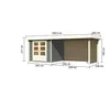 Gartenhaus Karibu Kodiak 3,5 inkl. Anbaudach 2,8 m, Produktbild-Vorschau 3
