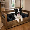 Hundebett aus Massivholz 90x57x45 cm – Braun, Natur oder Produktbild-Vorschau 8