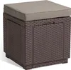 Allibert 206721 Stolička Cube s polštářem, ratanový vzhled, Náhled obrázku produktu 1