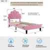 okwish Dětská postel 90 x 200 cm, rám postele s květinovým Náhled obrázku produktu 7