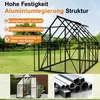 UISEBRT Hliníkový skleník Premium 280x180x195cm, 5,04m² Náhled obrázku produktu 3